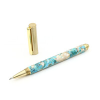 Stylo en laiton et Pierre fine