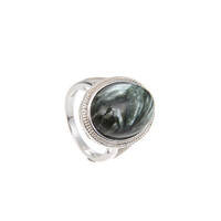Bague en argent et Séraphinite