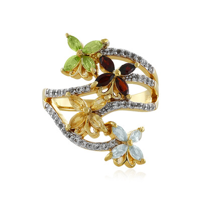 Bague en argent et Grenat du Mozambique
