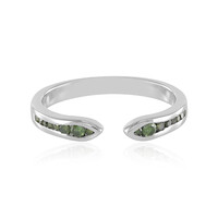 Bague en argent et Diamant vert I3