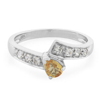 Bague en argent et Saphir jaune