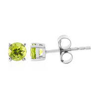 Boucles d'oreilles en argent et Péridot du Jilin
