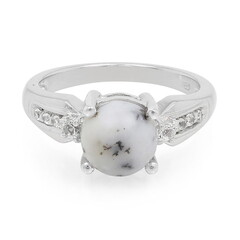 Bague en argent et Agate dendritique