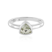 Bague en argent et Améthyste verte