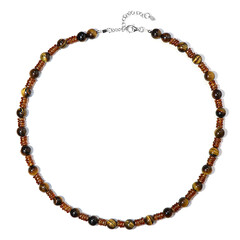 Collier en argent et Œil de Tigre