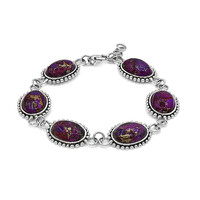 Bracelet en argent et Turquoise pourpre de Mohavie (Art of Nature)