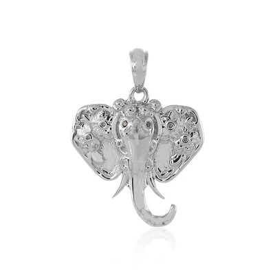 Pendentif en argent et Diamant noir