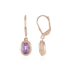 Boucles d'oreilles en argent et Améthyste Rose de France