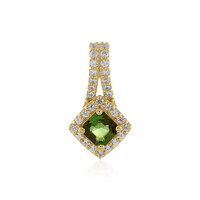 Pendentif en argent et Tourmaline néon du Nigeria