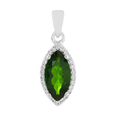 Pendentif en argent et Diopside de Russie