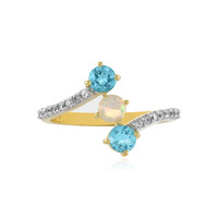 Bague en argent et Apatite bleue