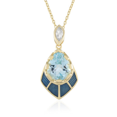 Collier en argent et Topaze bleu ciel (Adela Silber)