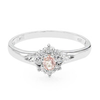 Bague en argent et Saphir Padparadscha