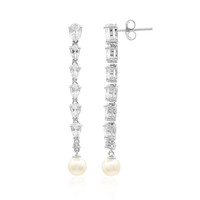 Boucles d'oreilles en argent et Topaze blanche