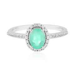 Bague en argent et Emeraude de Russie