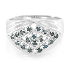 Bague pour homme en argent et Diamant fantaisie
