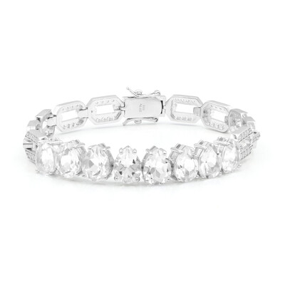 Bracelet en argent et Topaze blanche