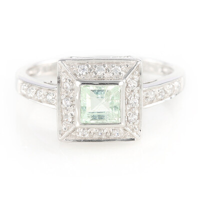 Bague en argent et Tourmaline cuprifère