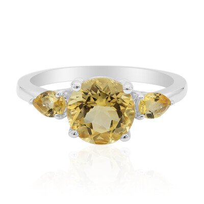 Bague en argent et Citrine