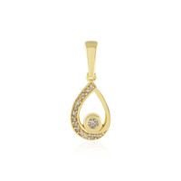 Pendentif en argent et Diamant champagne I2
