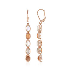 Boucles d'oreilles en argent et Pierre de Lune blanche (KM by Juwelo)
