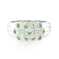 Bague en argent et Grenat vert menthe de Merelani