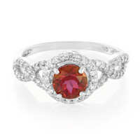 Bague en argent et Topaze Cerise