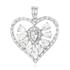 Pendentif en argent et Pierre de Lune arc-en-ciel