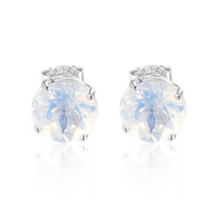 Boucles d'oreilles en argent et Quartz bleu lunaire