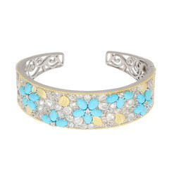 Bracelet en argent et Turquoise Sleeping Beauty (Dallas Prince Designs)