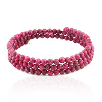 Bracelet en acier et Rubis du Mozambique (Riya)