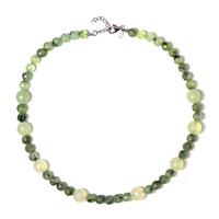 Collier en argent et Préhnite