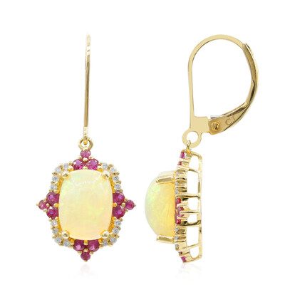 Boucles d'oreilles en or et Opale Welo AAA (CIRARI)