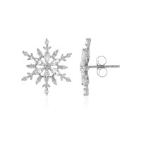 Boucles d'oreilles en argent et Topaze blanche
