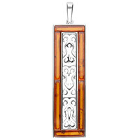 Pendentif en argent et Ambre baltique