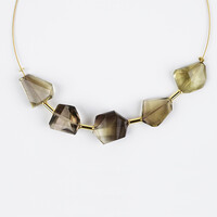 Collier en argent et Quartz citron