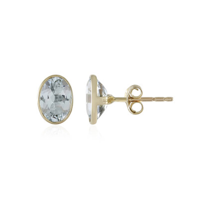 Boucles d'oreilles en or et Aigue-marine du Brésil