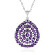 Collier en argent et Améthyste de Zambie