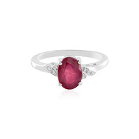 Bague en argent et Rubis de Madagascar