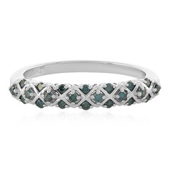 Bague en argent et Diamant bleu I3