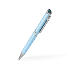 Stylo en laiton et Topaze bleu ciel