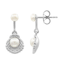 Boucles d'oreilles en argent et Perle de culture d'eau douce (TPC)