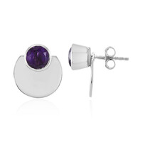 Boucles d'oreilles en argent et Améthyste de Sibérie (de Melo)