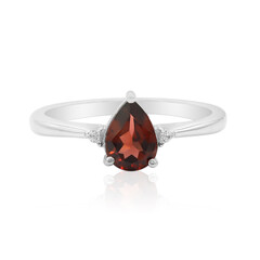 Bague en argent et Grenat du Mozambique
