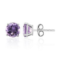 Boucles d'oreilles en argent et Améthyste