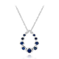 Collier en or et Saphir bleu de Ceylan