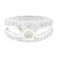 Bague en argent et Préhnite