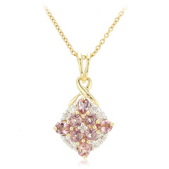 Collier en or et Saphir Padparadscha non chauffé (AMAYANI)