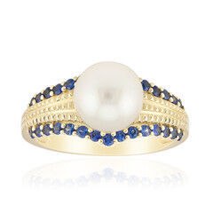 Bague en or et Perle blanche des mers du sud (Michelle Albala)