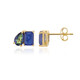 Boucles d'oreilles en argent et Quartz bleu marine